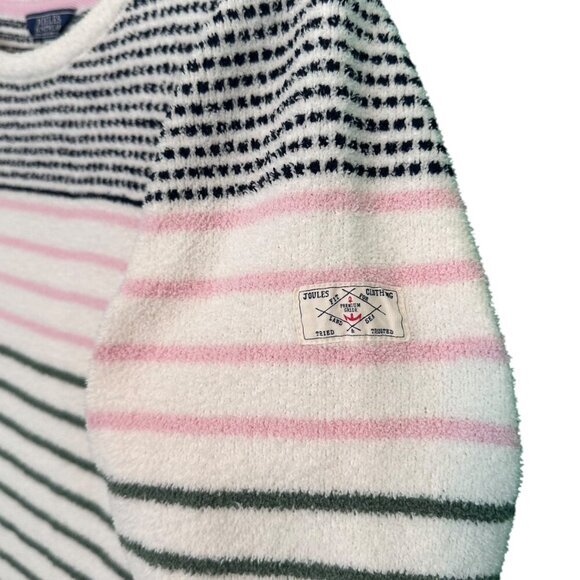 JOULES Womens Chenille Seaham Striped Pullover Jumper US 10 Crew Neck Knit - Picture 9 of 14